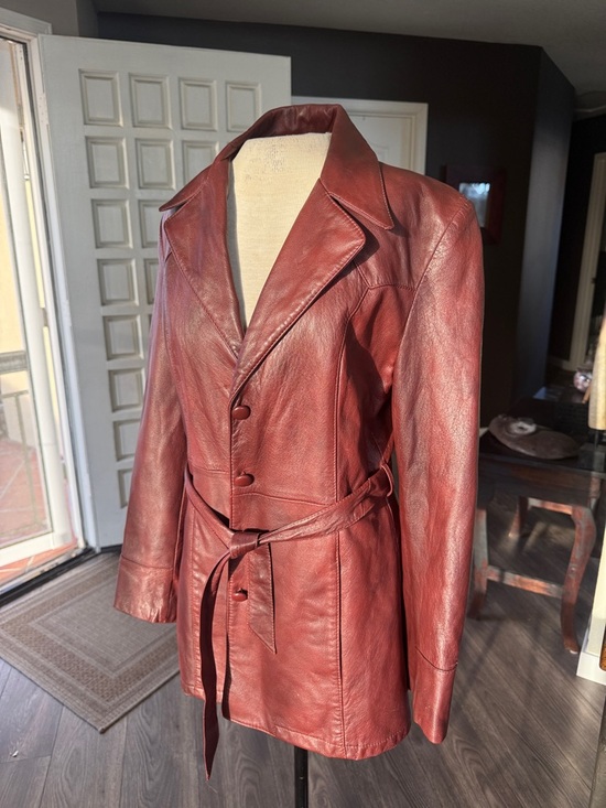 Jackets & Blazers - Vintage Remy Leather Fashions burgundy  Leather Jacket